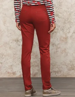 New Jegging rouge coton Ajustés|Pantalons