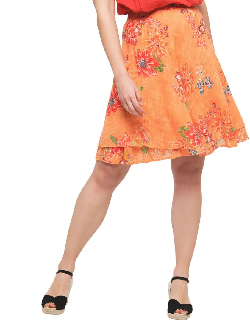 Outlet Jupe 100% coton orange Jupes|Robes & Jupes
