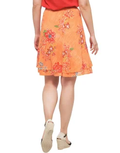 Outlet Jupe 100% coton orange Jupes|Robes & Jupes