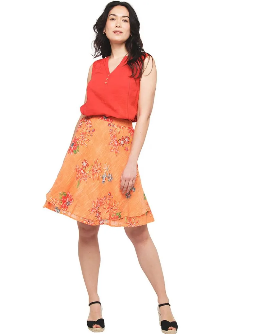 Outlet Jupe 100% coton orange Jupes|Robes & Jupes