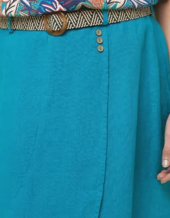 Discount Jupe 100% lin bleu Jupes|Robes & Jupes