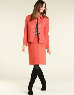 Online Jupe corail aspect daim Jupes|Robes & Jupes