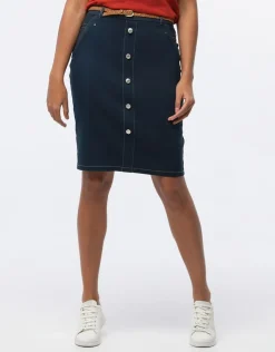 Outlet Jupe coton bleu marine Robes & Jupes|Jupes