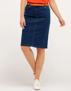 Fashion Jupe en denim bleu brut Jupes|Robes & Jupes
