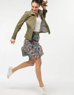 Outlet Jupe fleurie à volants Jupes|Robes & Jupes
