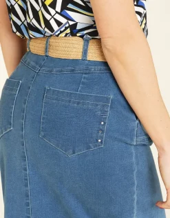 Fashion Jupe longue jean stone Jupes|Robes & Jupes