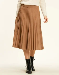 Best Jupe longue plissée camel Jupes|Robes & Jupes