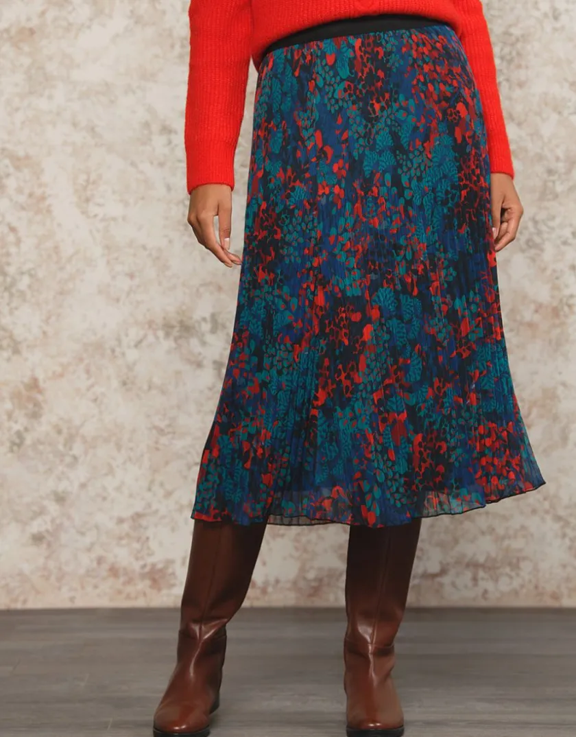 Outlet Jupe longue plissée motif Jupes|Robes & Jupes