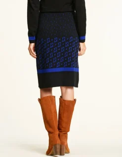 Best Jupe maille jacquard bleu Jupes|Robes & Jupes