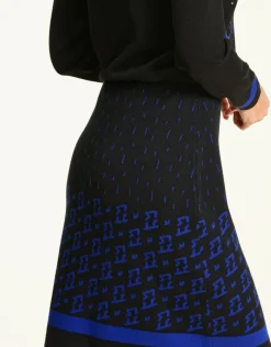 Best Jupe maille jacquard bleu Jupes|Robes & Jupes