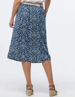 Discount Jupe midi bleu imprimé Jupes|Robes & Jupes