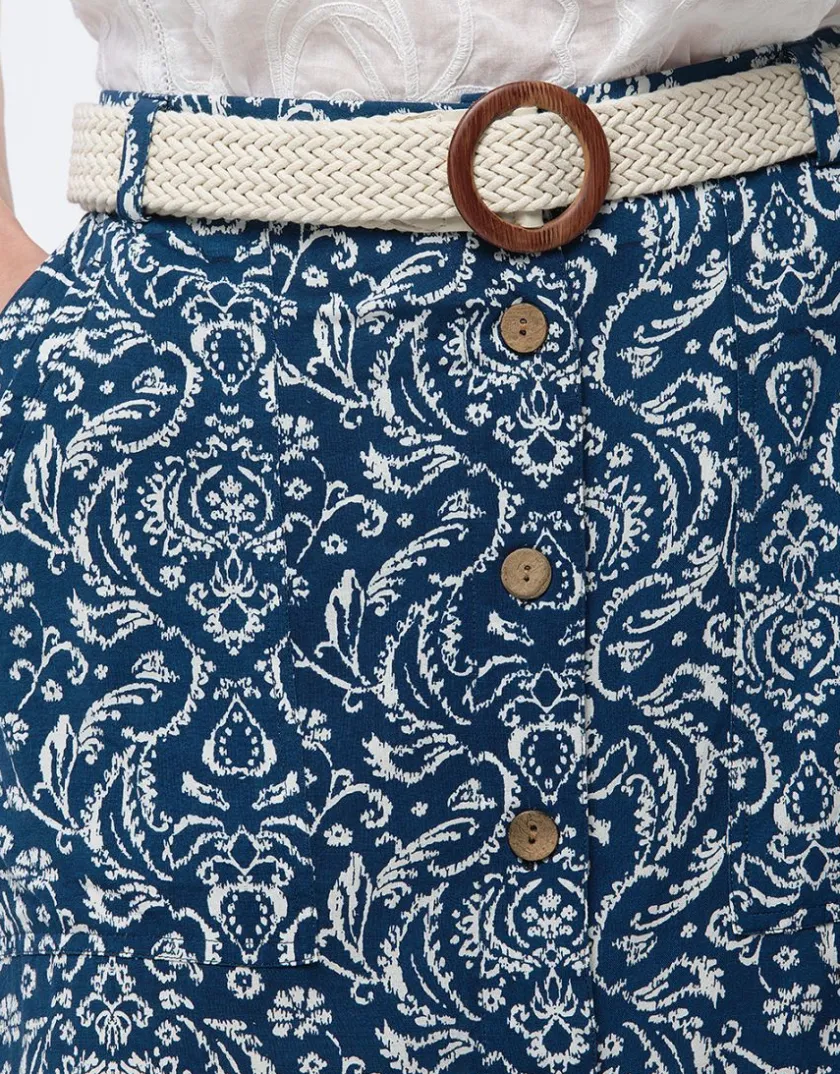 Discount Jupe midi bleu imprimé Jupes|Robes & Jupes