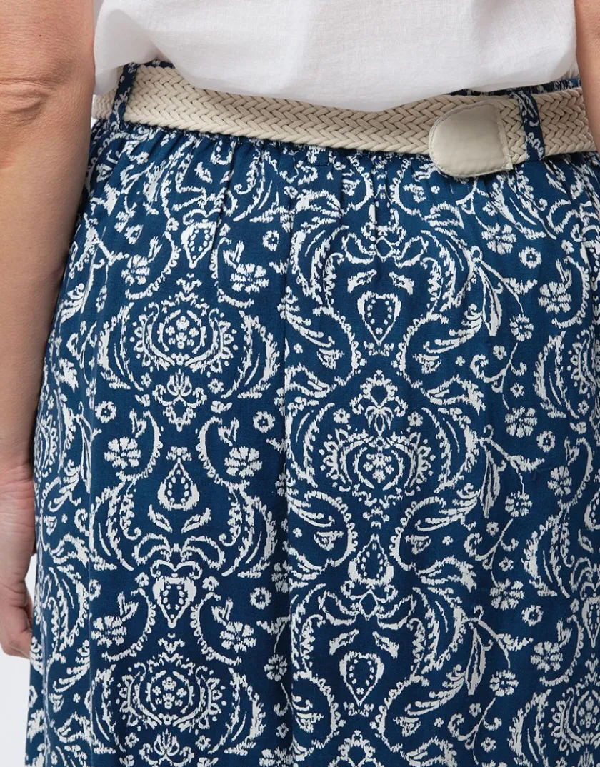 Discount Jupe midi bleu imprimé Jupes|Robes & Jupes