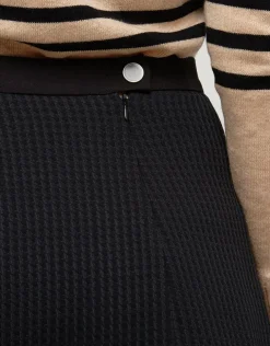 Discount Jupe noire évasée gaufrée Jupes|Robes & Jupes