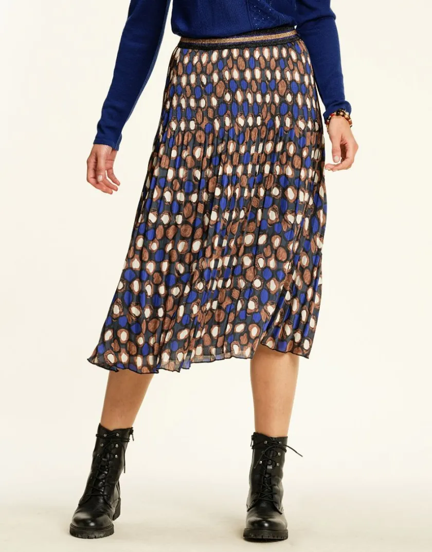 Clearance Jupe plissée à pois bleue Jupes|Robes & Jupes