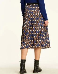 Clearance Jupe plissée à pois bleue Jupes|Robes & Jupes