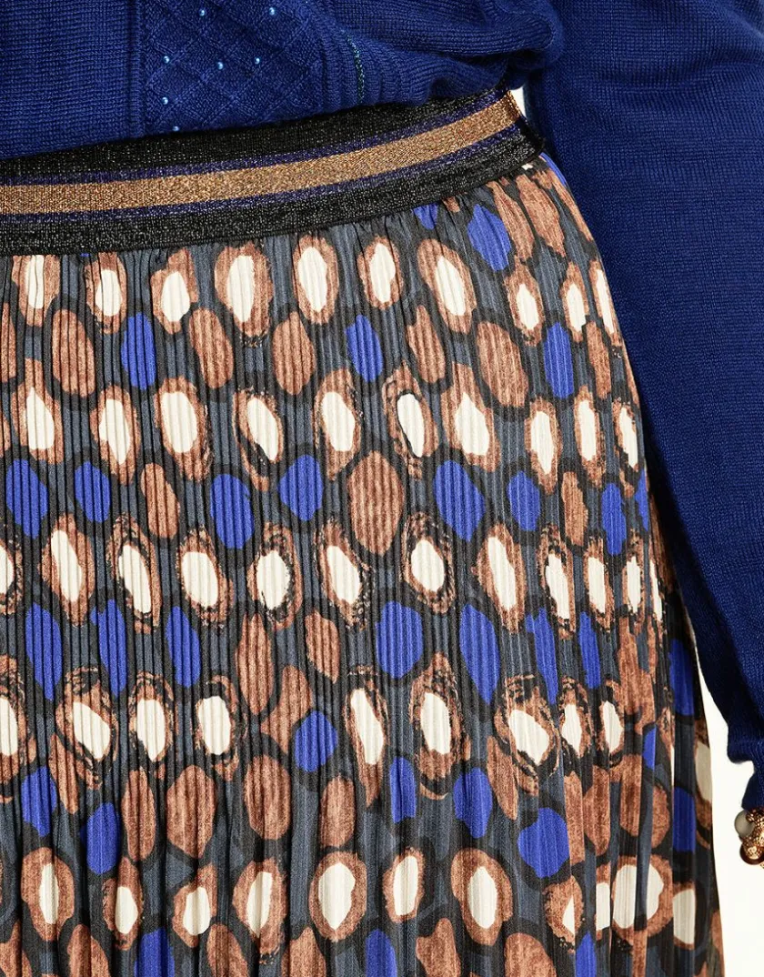 Clearance Jupe plissée à pois bleue Jupes|Robes & Jupes