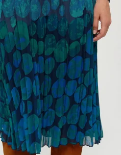 Online Jupe plissée imprimé vert Jupes|Robes & Jupes