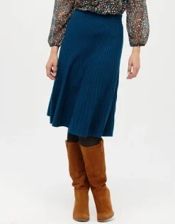 Discount Jupe plissée maille bleue Jupes|Robes & Jupes
