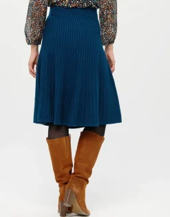 Discount Jupe plissée maille bleue Jupes|Robes & Jupes