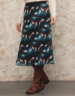 New Jupe plissée motif Jupes|Robes & Jupes