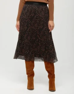 Discount Jupe plissée motif beige Jupes|Robes & Jupes