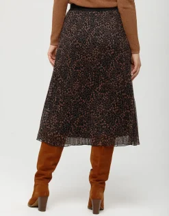 Discount Jupe plissée motif beige Jupes|Robes & Jupes