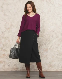Sale Jupe portefeuille noir Jupes|Robes & Jupes