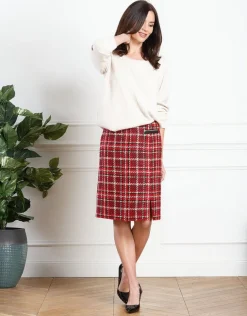 Clearance Jupe rouge à carreaux Robes & Jupes|Jupes
