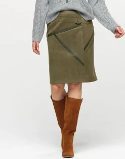 Online Jupe suédine kaki Jupes|Robes & Jupes