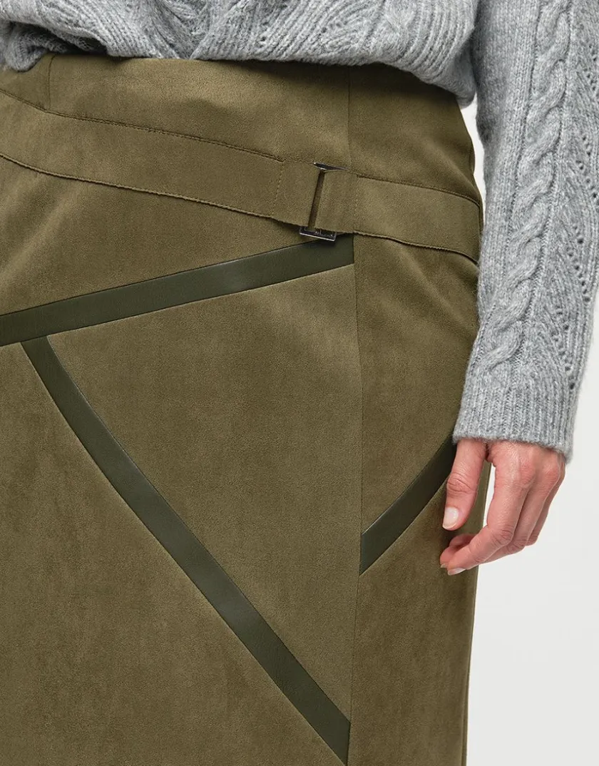 Online Jupe suédine kaki Jupes|Robes & Jupes