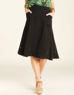 Clearance Jupe évasée noire Robes & Jupes|Jupes