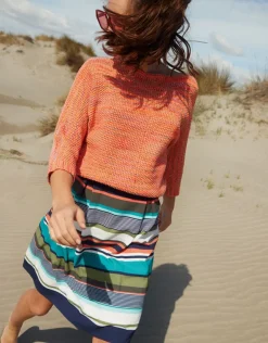 Hot Jupe évasée rayures Jupes|Robes & Jupes