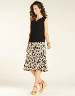 Hot Jupon imprimé noir Jupes|Robes & Jupes