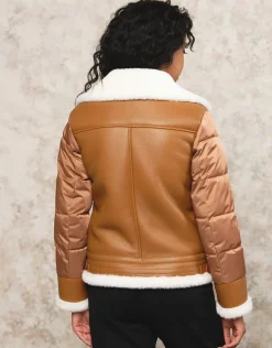 Hot Manteau camel effet peau Manteaux|Parkas