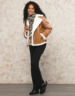 Hot Manteau camel effet peau Manteaux|Parkas