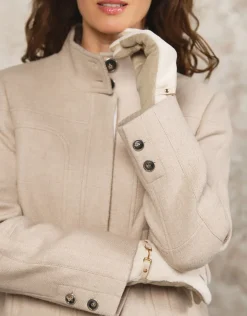 Fashion Manteau chic laine beige Manteaux|Parkas
