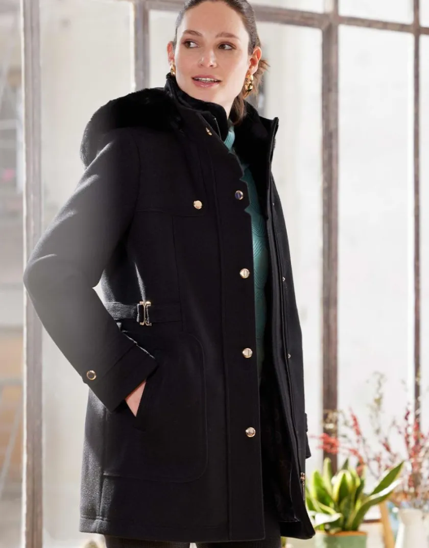 New Manteau chic noir Manteaux|Parkas