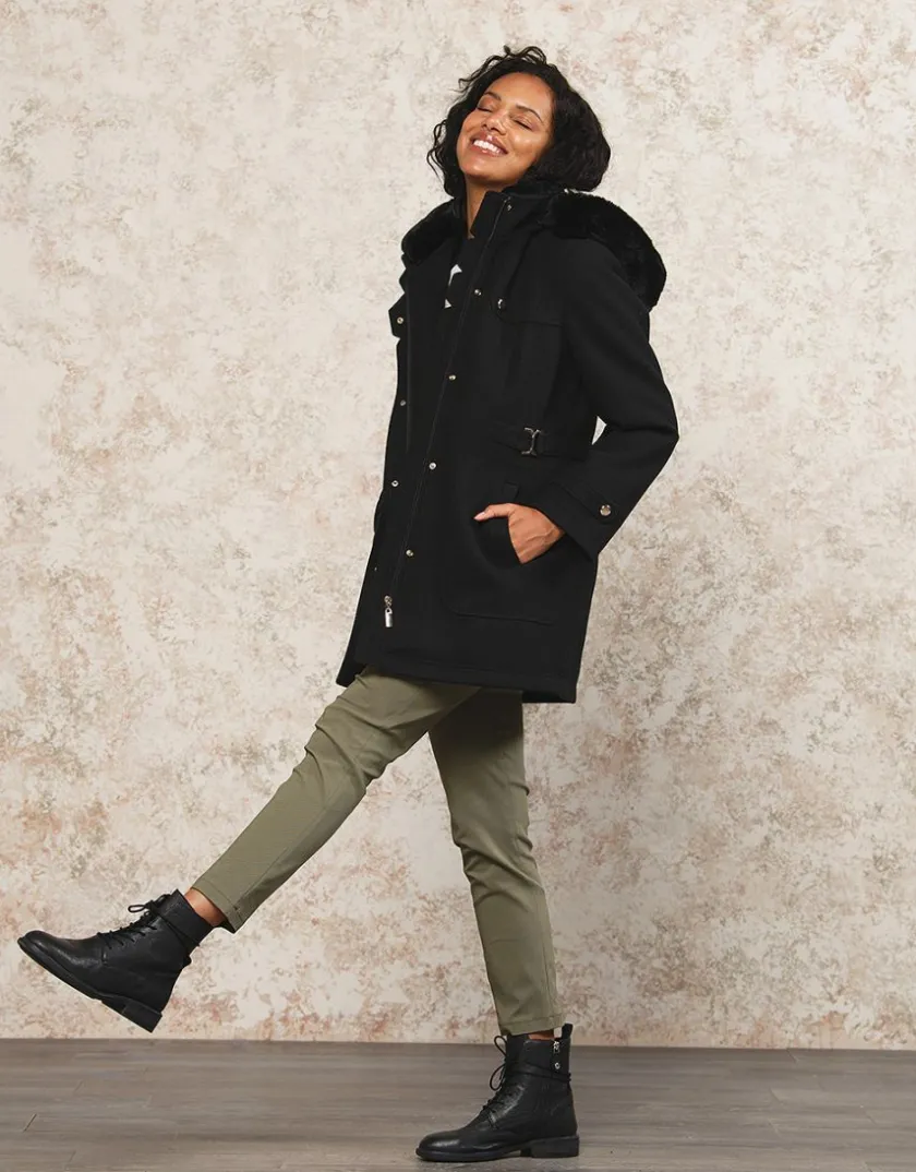 New Manteau chic noir Manteaux|Parkas