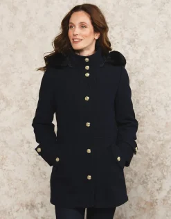 Outlet Manteau laine marine Parkas|Manteaux