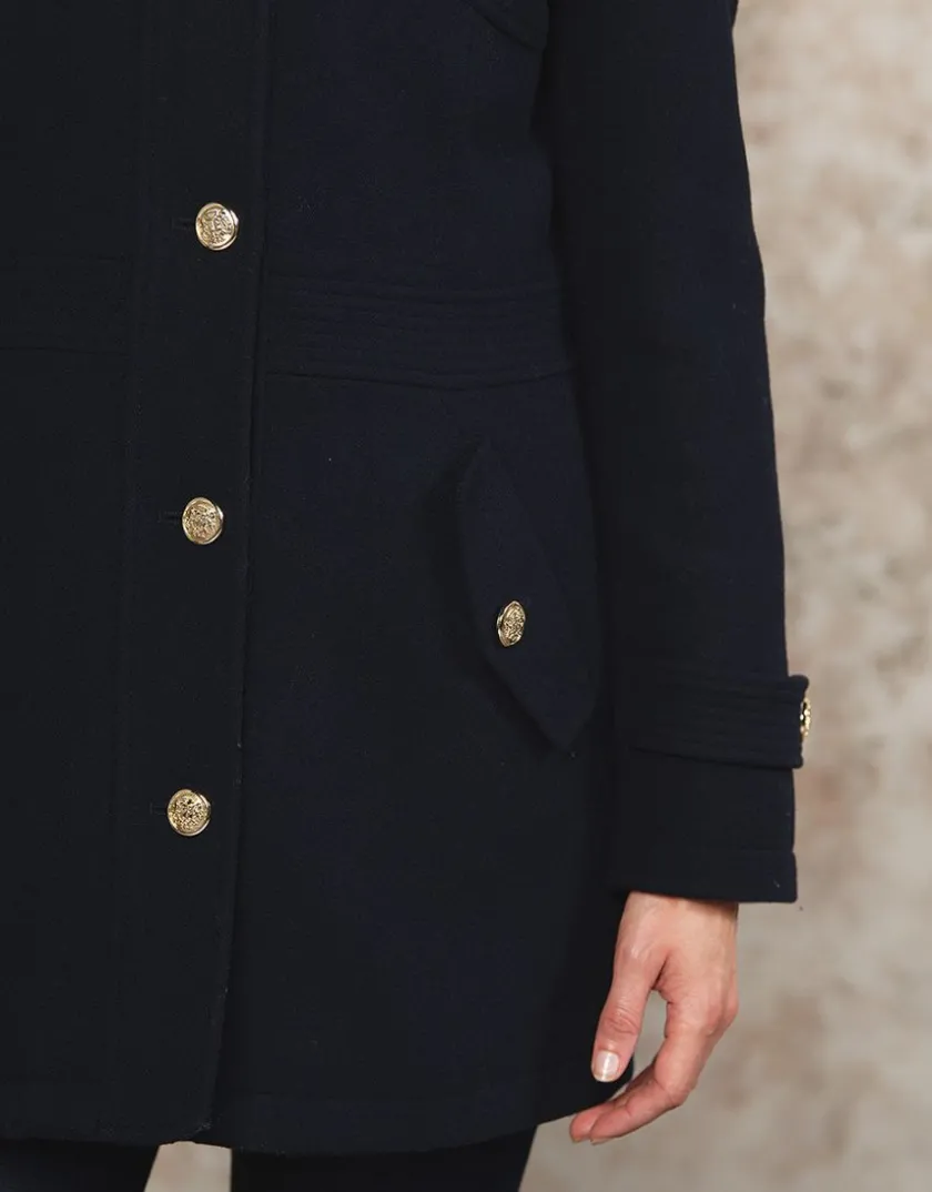 Outlet Manteau laine marine Parkas|Manteaux