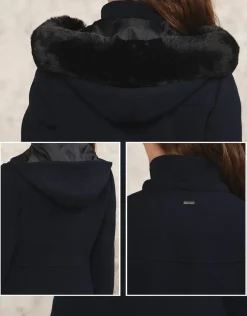Outlet Manteau laine marine Parkas|Manteaux