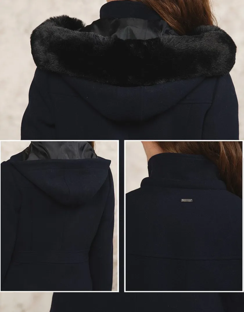 Outlet Manteau laine marine Parkas|Manteaux