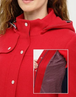 Online Manteau rouge 70% laine Manteaux|Parkas