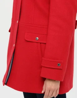 Online Manteau rouge 70% laine Manteaux|Parkas