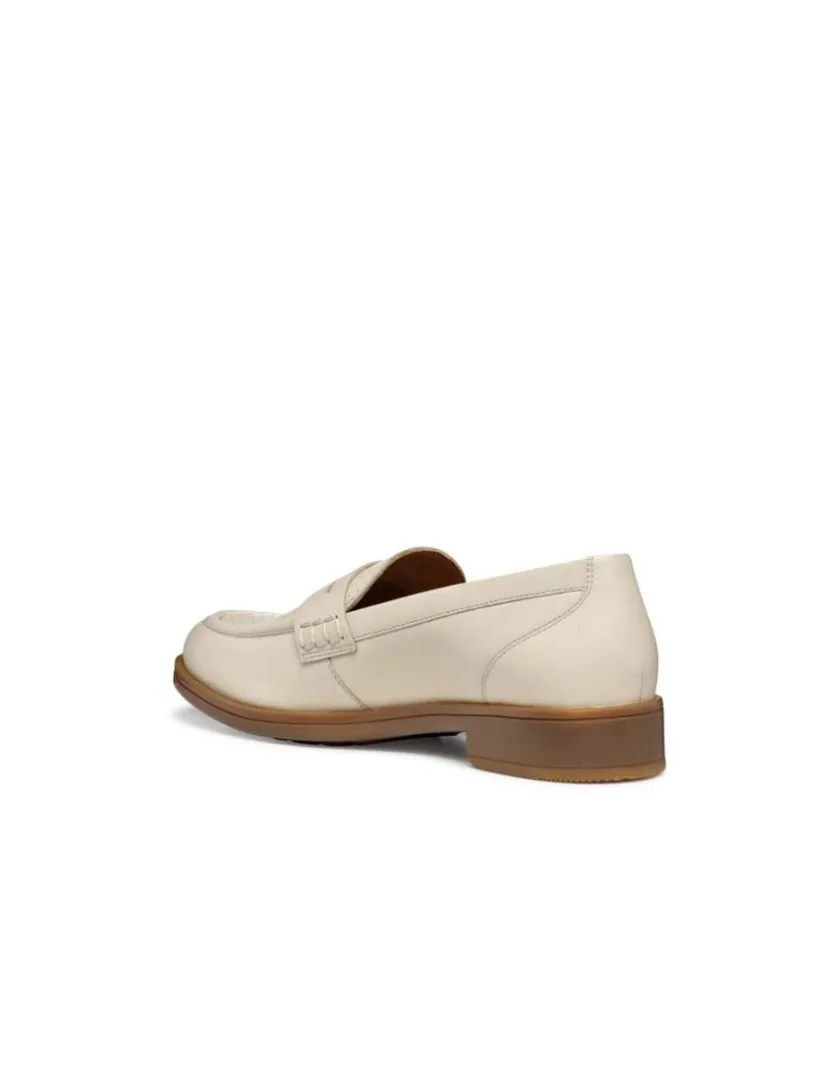 Sale Mocassin cuir lisse beige GEOX Mocassins