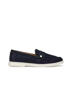 Hot Mocassin daim marine GEOX Mocassins