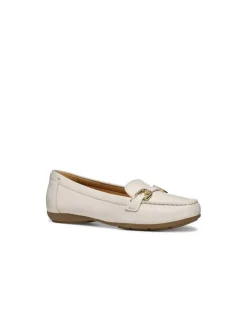 Hot Mocassin léger cuir blanc GEOX Mocassins