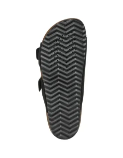 Sale Mule compensée cuir noir GEOX Sandales