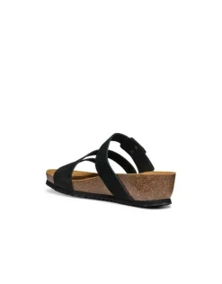 Fashion Mules hautes cuir noir GEOX Sandales